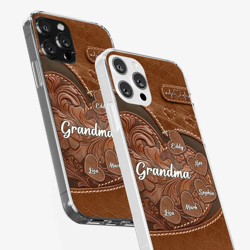 A Sweet Gift That Says You Care - Family Personalized Custom Clear Phone Case - Gift For Mom, Grandma