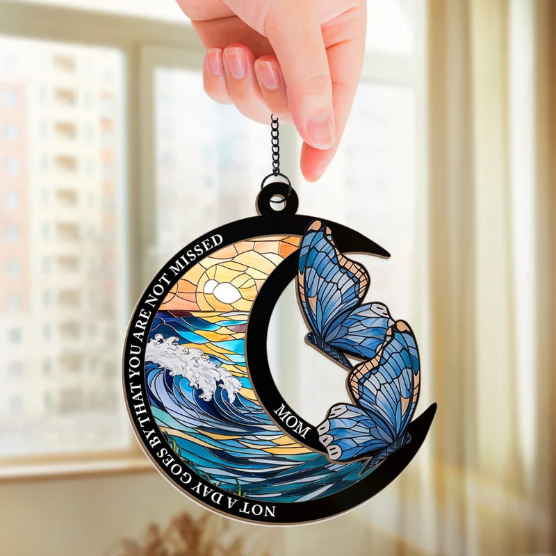 Family Is Forever, Even When Apart - Memorial Personalized Window Hanging Suncatcher Ornament - Sympathy Gift For Family Members