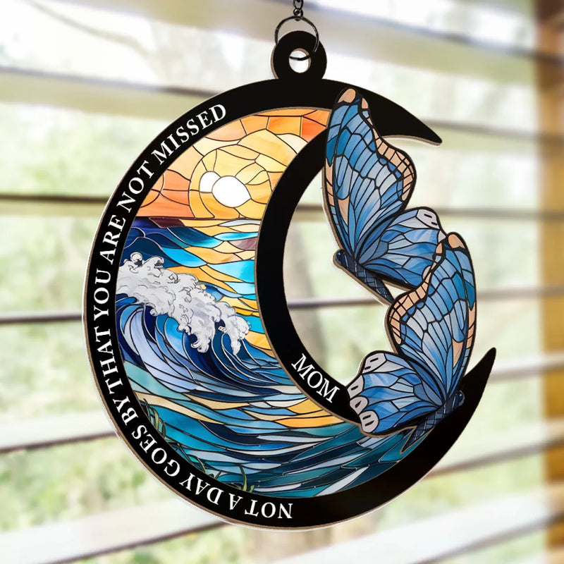 Family Is Forever, Even When Apart - Memorial Personalized Window Hanging Suncatcher Ornament - Sympathy Gift For Family Members