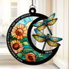 Time May Pass, But Memories Remain Evergreen - Memorial Personalized Window Hanging Suncatcher Ornament - Sympathy Gift For Family Members
