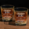 I Smile Because You're My Brother - Family Personalized Custom Square Whiskey Glass - Gift For Family Members
