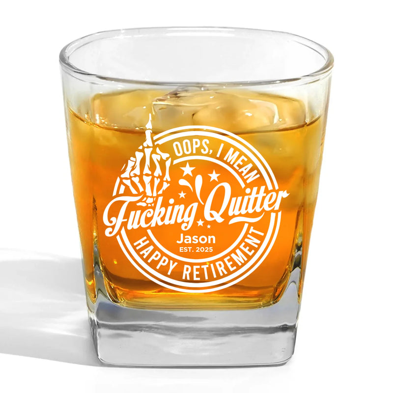 Show Your Thanks In A Special Way - Coworker Personalized Custom Square Whiskey Glass - Appreciation, Retirement Gift For Coworkers, Work Friends, Colleagues
