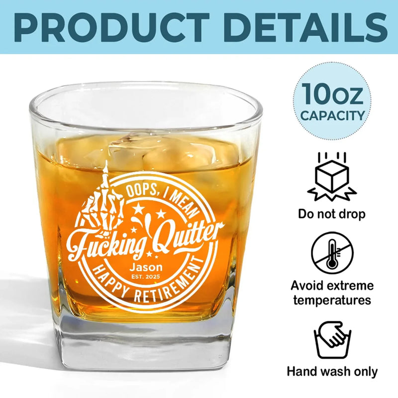 Show Your Thanks In A Special Way - Coworker Personalized Custom Square Whiskey Glass - Appreciation, Retirement Gift For Coworkers, Work Friends, Colleagues