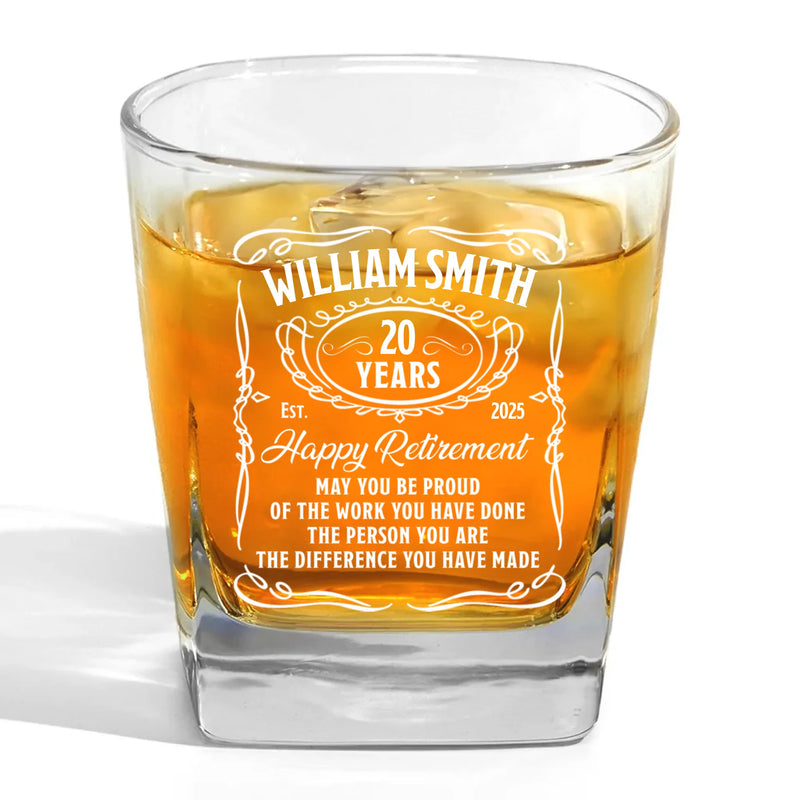 A Heartfelt Gesture For A Great Coworker - Coworker Personalized Custom Square Whiskey Glass - Appreciation, Retirement Gift For Coworkers, Work Friends, Colleagues