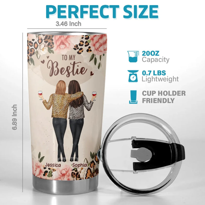 Forever My Favorite Human - Bestie Personalized Custom Tumbler -  Gift For Best Friends, BFF, Sisters