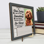 Custom Photo Something That Makes Saying Goodbye So Hard - Memorial Personalized Custom Pet Loss Sign, Collar Frame - Sympathy Gift For Dog Lovers, Pet Parents