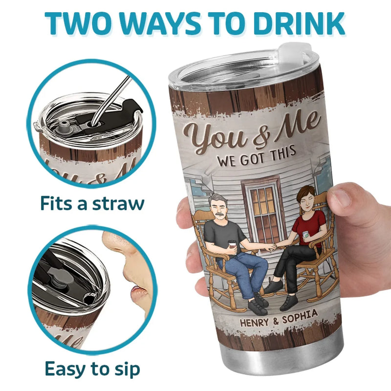 Fate Knew I Was Meant For You - Couple Personalized Custom Tumbler - Gift For Husband Wife, Anniversary