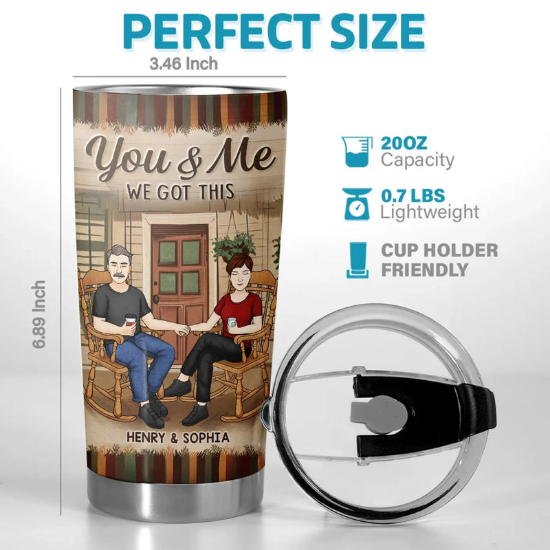 The Universe Knew I Needed Your Love - Couple Personalized Custom Tumbler - Gift For Husband Wife, Anniversary
