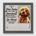 Custom Photo Something That Makes Saying Goodbye So Hard - Memorial Personalized Custom Pet Loss Sign, Collar Frame - Sympathy Gift For Dog Lovers, Pet Parents