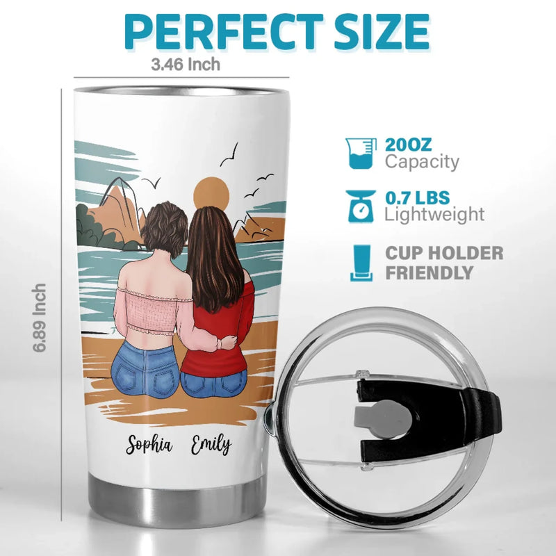 A Thoughtful Gift For Your Besties - Bestie Personalized Custom Tumbler -  Gift For Best Friends, BFF, Sisters