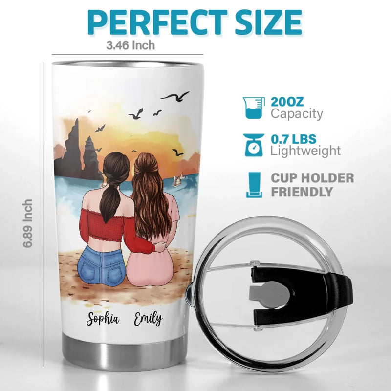 For The Besties Who Make Life Unforgettable - Bestie Personalized Custom Tumbler -  Gift For Best Friends, BFF, Sisters
