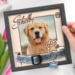 Custom Photo Your Spirit Will Always Be With Me - Memorial Personalized Custom Pet Loss Sign, Collar Frame - Sympathy Gift For Dog Lovers, Pet Owners