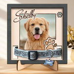 Custom Photo Your Spirit Will Always Be With Me - Memorial Personalized Custom Pet Loss Sign, Collar Frame - Sympathy Gift For Dog Lovers, Pet Owners