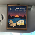 Adventure Awaits In Every Sunrise - Family Personalized Custom Car Visor Clip - Gift For Family