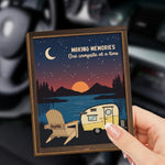 Adventure Awaits In Every Sunrise - Family Personalized Custom Car Visor Clip - Gift For Family