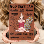 I Am Beautifully Made In God’s Image - Family Personalized Custom Leather Journal - Gift For Women