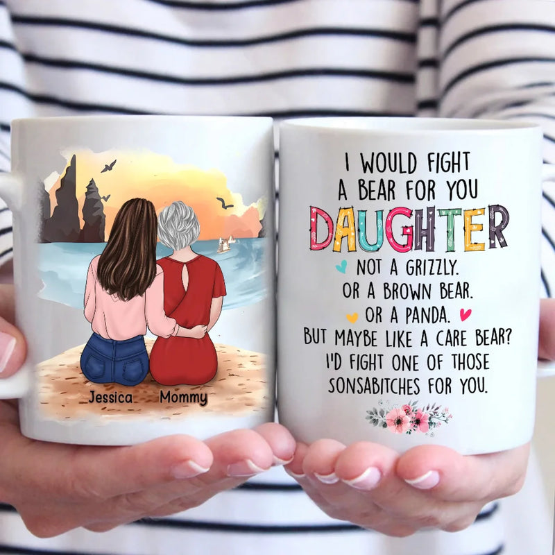 Our Hearts Are Bound Together By Laughter - Family Personalized Custom Mug - Gift For Mom, Daughter