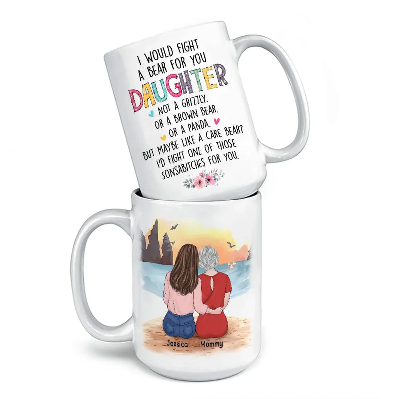 Our Hearts Are Bound Together By Laughter - Family Personalized Custom Mug - Gift For Mom, Daughter
