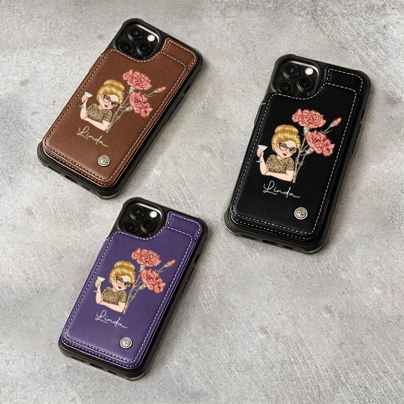 A Hobby A Day Keeps The Stress Away - Family Personalized Custom Leather Flip Wallet Phone Case - Gift For Yourself, Best Friends, Siblings, Family Members