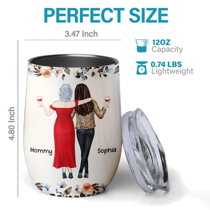 Remember, You’re Unstoppable - Family Personalized Custom Wine Tumbler -  Gift For Mom, Daughter