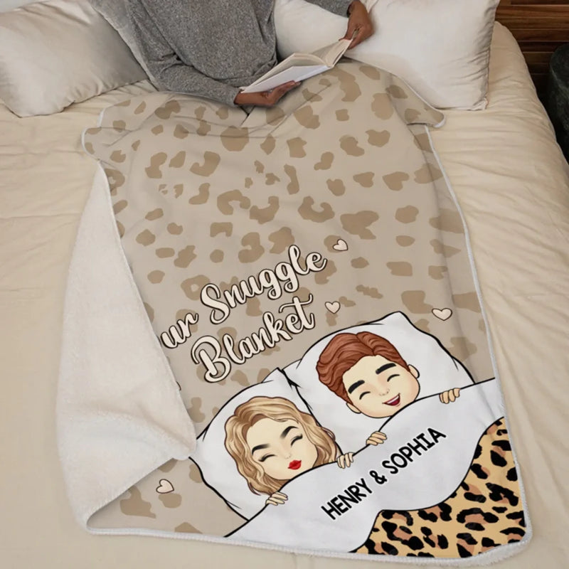 Wrapped In Each Other’s Arms - Couple Personalized Custom Blanket - Gift For Husband Wife, Anniversary