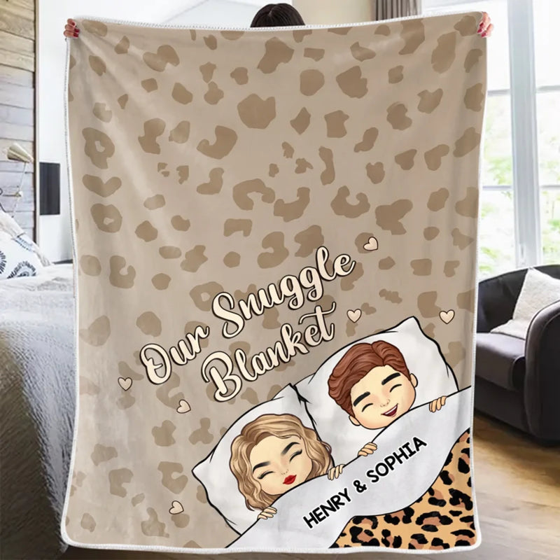 Wrapped In Each Other’s Arms - Couple Personalized Custom Blanket - Gift For Husband Wife, Anniversary