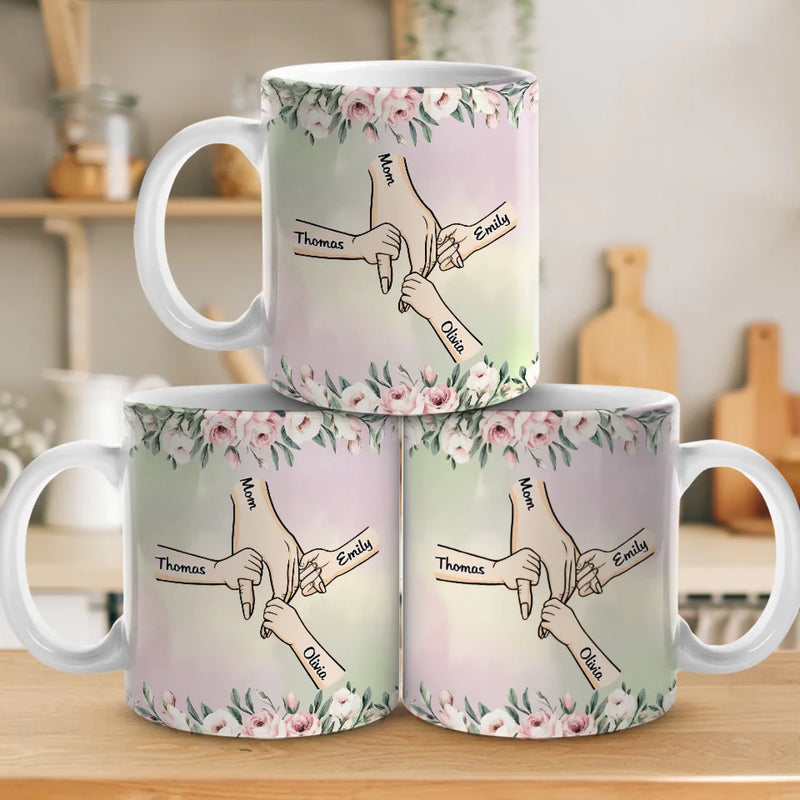 The Love In A Grandmother's Heart - Family Personalized Custom Mug - Gift For Mom, Grandma