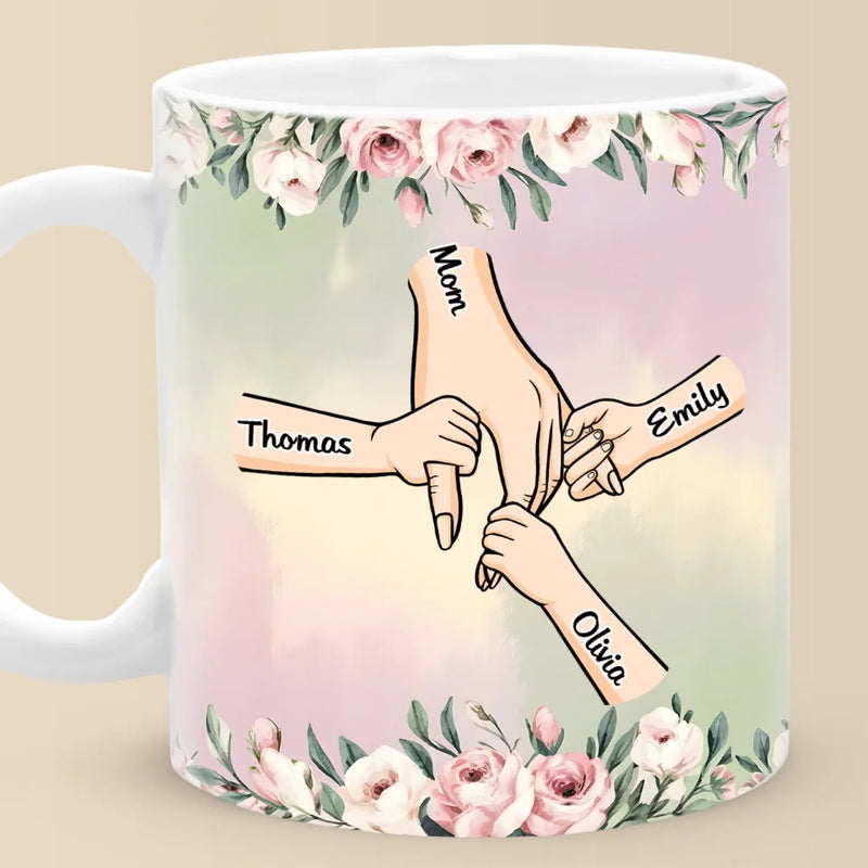 The Love In A Grandmother's Heart - Family Personalized Custom Mug - Gift For Mom, Grandma