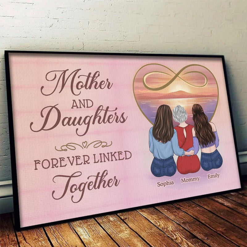 Because Every Family Has A Story Worth Sharing - Family Personalized Custom Horizontal Poster - Mother's Day, Gift For Mom, Grandma, Daughter