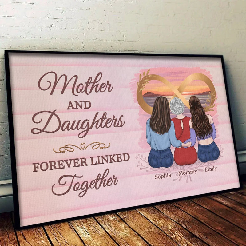 Because Family Is The Heart Of Every Home - Family Personalized Custom Horizontal Poster - Mother's Day, Gift For Mom, Grandma, Daughter