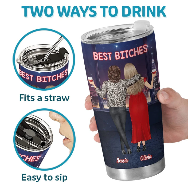 Chaos Creators Since Day One - Bestie Personalized Custom Tumbler -  Gift For Best Friends, BFF, Sisters