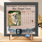 Custom Photo A Piece Of My Heart Is With You - Memorial Personalized Custom Pet Loss Sign, Collar Frame - Sympathy Gift For Dog Lovers, Pet Owners