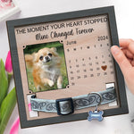 Custom Photo A Piece Of My Heart Is With You - Memorial Personalized Custom Pet Loss Sign, Collar Frame - Sympathy Gift For Dog Lovers, Pet Owners