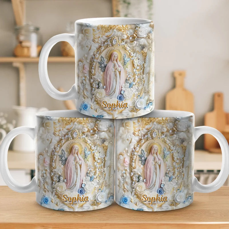Faith And Love, Always - Family Personalized Custom 3D Inflated Effect Printed Mug - Gift For Yourself, Best Friends, Siblings, Family Members