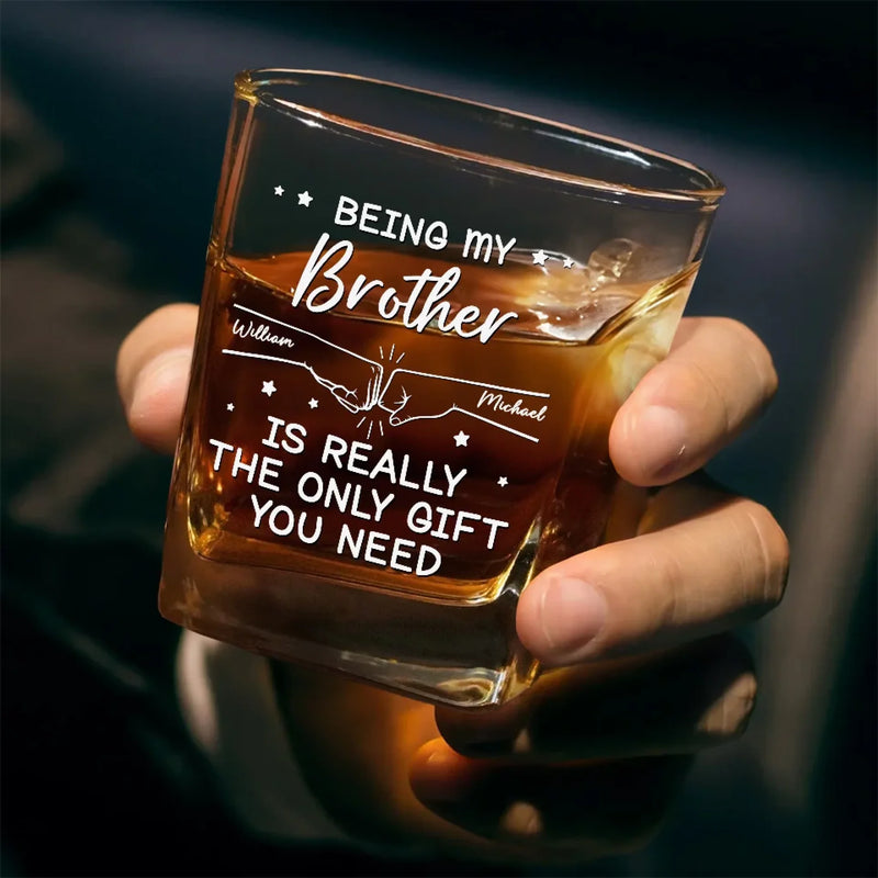 Cousins By Blood, Best Friends By Choice - Family Personalized Custom Square Whiskey Glass - Gift For Family Members