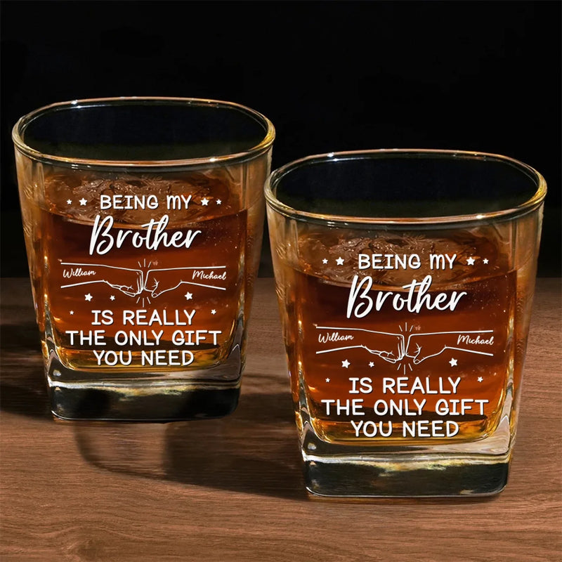 Cousins By Blood, Best Friends By Choice - Family Personalized Custom Square Whiskey Glass - Gift For Family Members