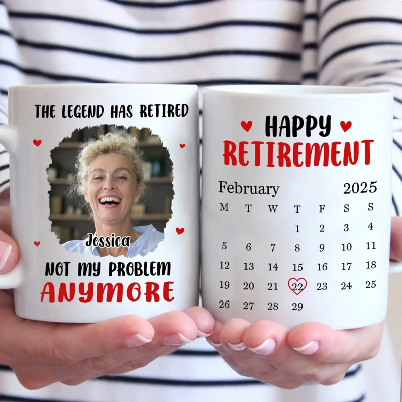Custom Photo Retirement Is Life’s New Chapter - Coworker Personalized Custom Mug - Appreciation, Retirement Gift For Coworkers, Work Friends, Colleagues
