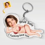 Custom Photo You’re My Favorite Weirdo - Couple Personalized Custom Shaped Acrylic Keychain - Gift For Husband, Wife, Couple