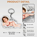 Custom Photo You’re My Favorite Weirdo - Couple Personalized Custom Shaped Acrylic Keychain - Gift For Husband, Wife, Couple