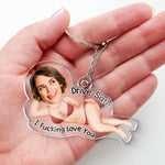 Custom Photo You’re My Favorite Weirdo - Couple Personalized Custom Shaped Acrylic Keychain - Gift For Husband, Wife, Couple