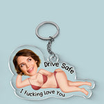 Custom Photo You’re My Favorite Weirdo - Couple Personalized Custom Shaped Acrylic Keychain - Gift For Husband, Wife, Couple