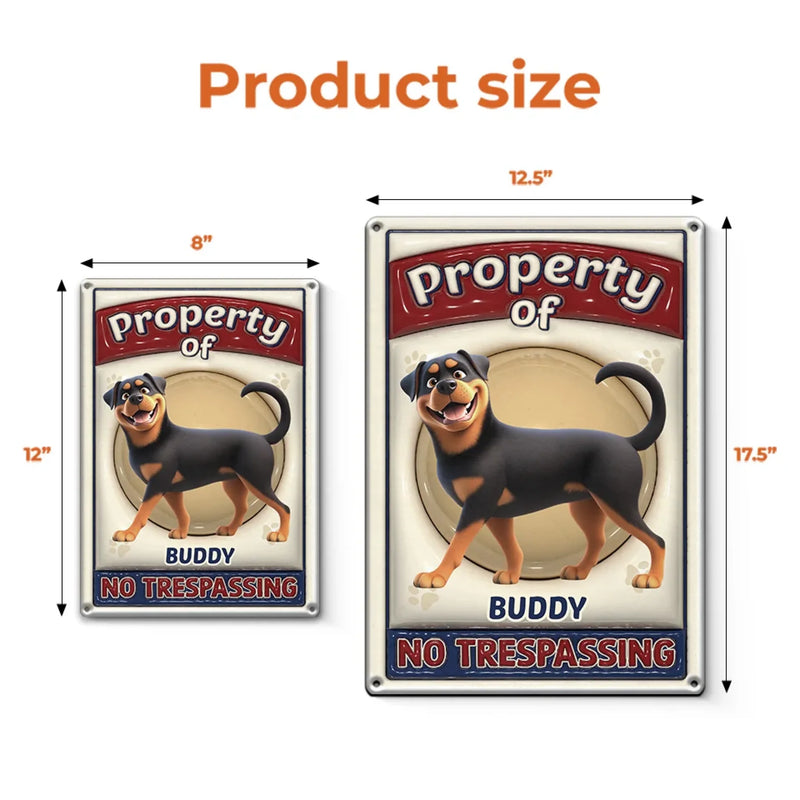 Property Of A Paw-some Dog - Dog Personalized Custom 3D Inflated Effect Printed Home Decor Metal Sign - House Warming Gift For Pet Owners, Pet Lovers