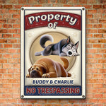 Property Of My Fluffy Boss - Dog Personalized Custom 3D Inflated Effect Printed Home Decor Metal Sign - House Warming Gift For Dog Lovers, Pet Owners