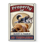 Property Of My Fluffy Boss - Dog Personalized Custom 3D Inflated Effect Printed Home Decor Metal Sign - House Warming Gift For Dog Lovers, Pet Owners