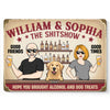 Good Times With Good Friends - Dog Personalized Custom Home Decor Metal Sign - House Warming Gift For Pet Owners, Pet Lovers