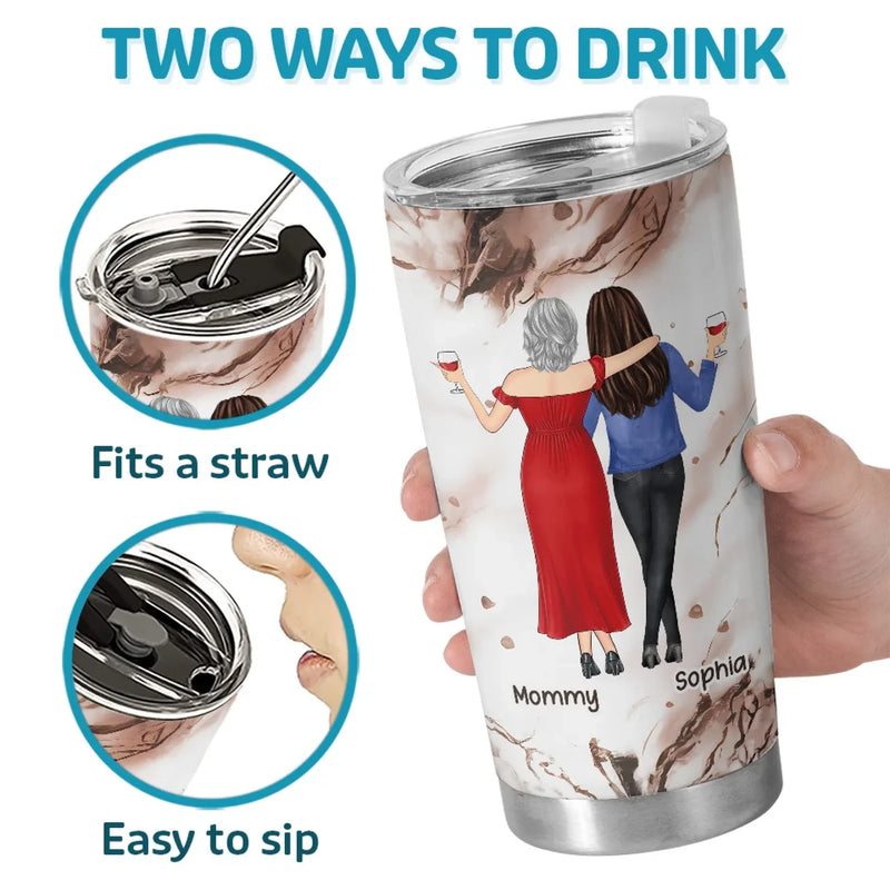 Together Always, Friends From The Start - Family Personalized Custom Tumbler - Gift For Mom, Daughter