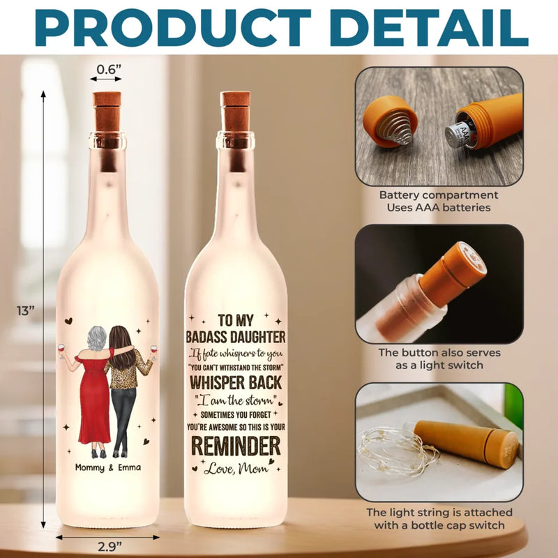 I’ll Always Remind You - Family Personalized Custom Bottle Lamp - Gift For Mom, Daughter