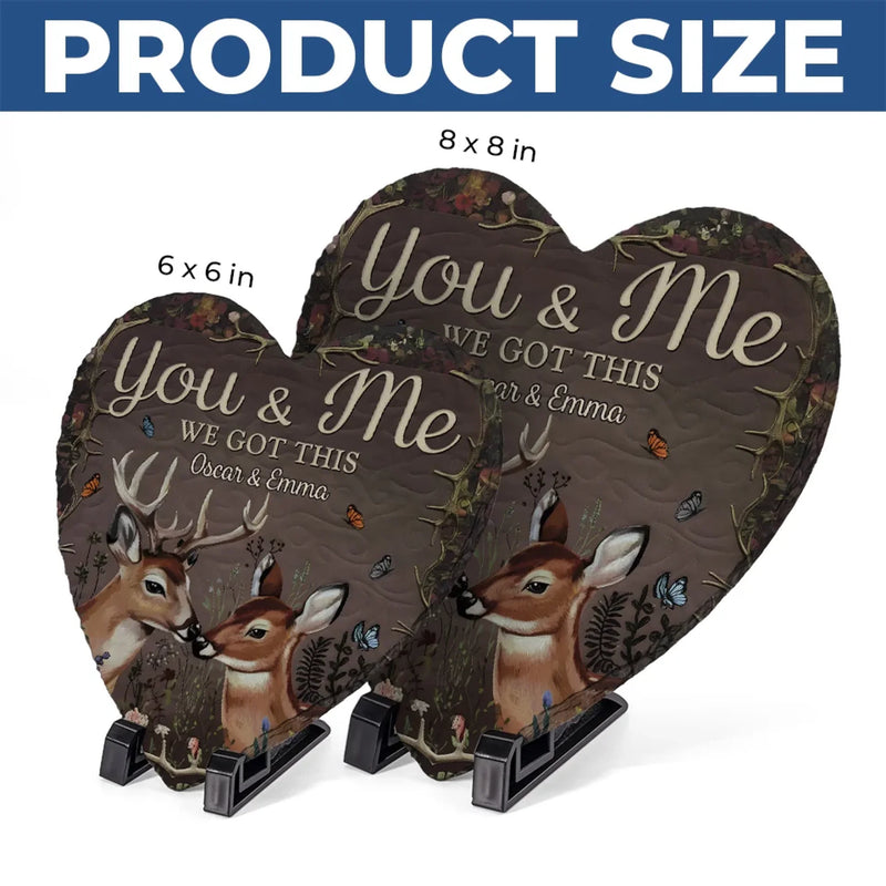 For The Moments That Make Your Love Unique - Couple Personalized Custom Heart Shaped Stone With Stand - Gift For Husband Wife, Anniversary