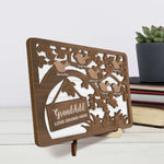 Grandma’s Love Is The Sweetest Gift - Family Personalized Custom 2-Layered Wooden Plaque With Stand - Gift For Mom, Grandma