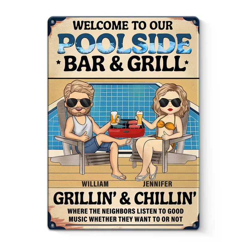 Perfect For Adding A Personal Touch To Your Space - Couple Personalized Custom Home Decor Metal Sign - Gift For Yourself, Husband Wife, Best Friends, Family Members